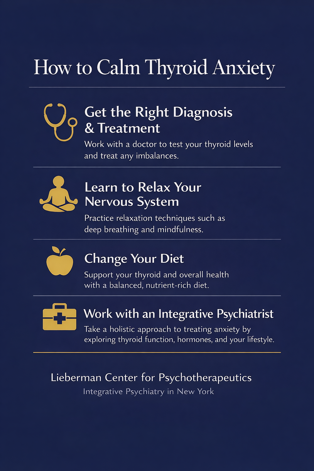 How to calm thyroid anxiety: 4 tips from an integrative psychiatrist in New York